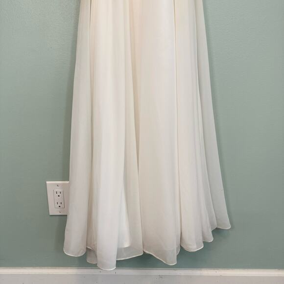 Aspeed USA Gown XS Wedding Bride Crystals Beaded Open Back Lace Sleeveless White - Picture 9 of 14